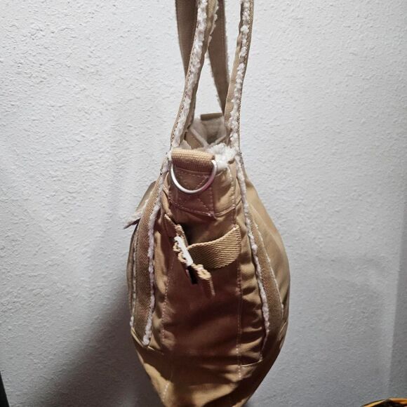 Vintage y2k roxy tan sherpa rectangular shoulder purse - Picture 4 of 8